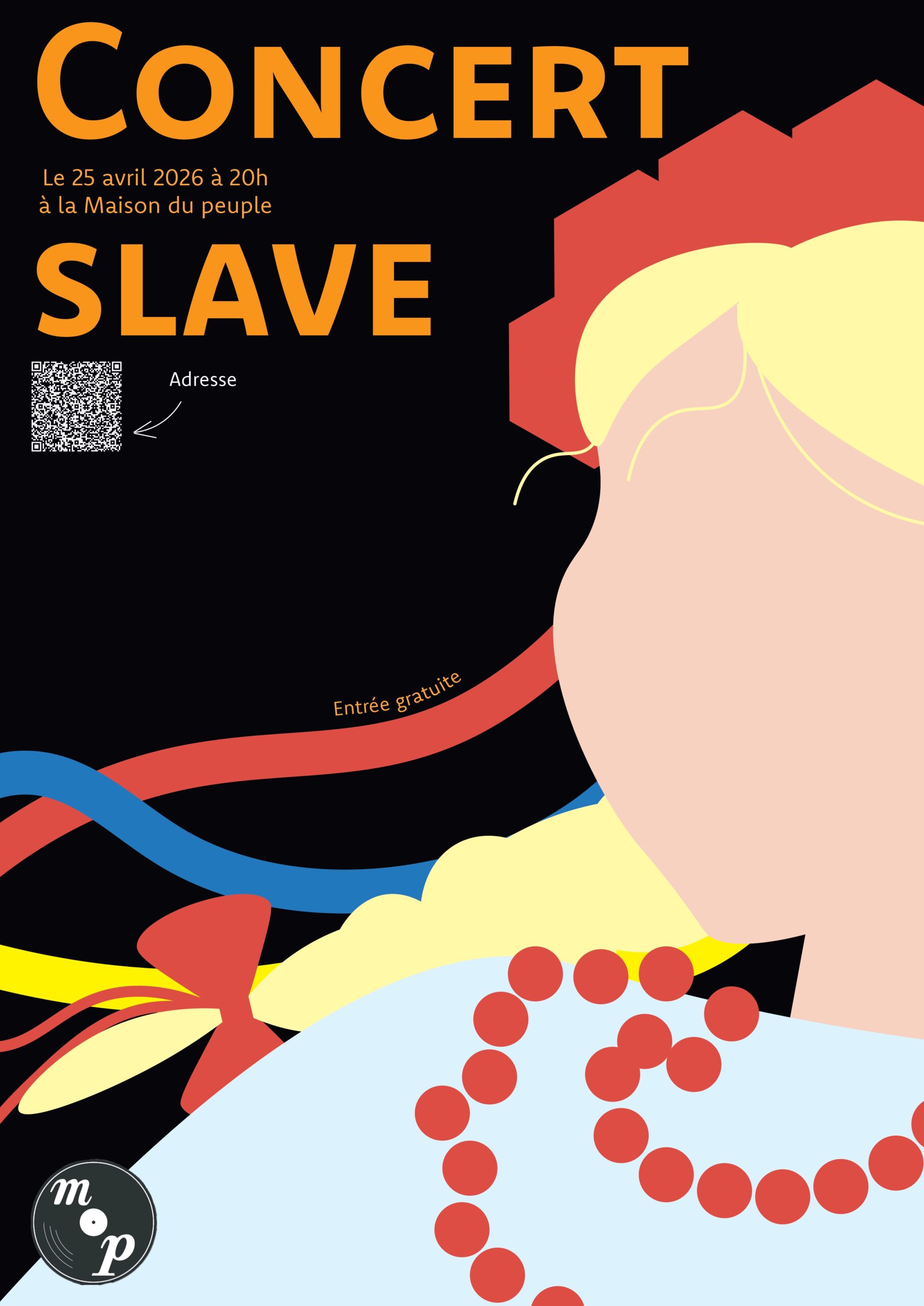 Affiche concert musique Slave à la Maison du Peuple – 20h le 25/04