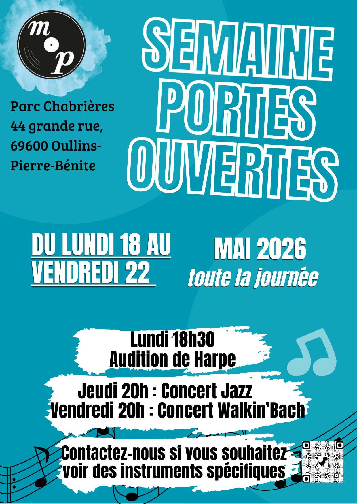 Affiche pour la semaine portes ouvertes